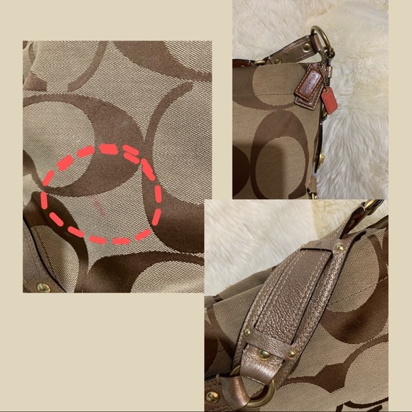 COACH SIGNATURE SHOULDER HOBO HANDBAG  #10620 - Picture 6 of 10